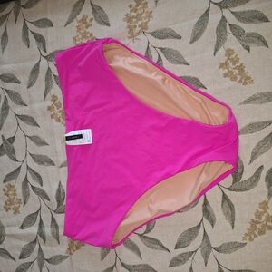J Crew Pink High-cut waist bikini bottom